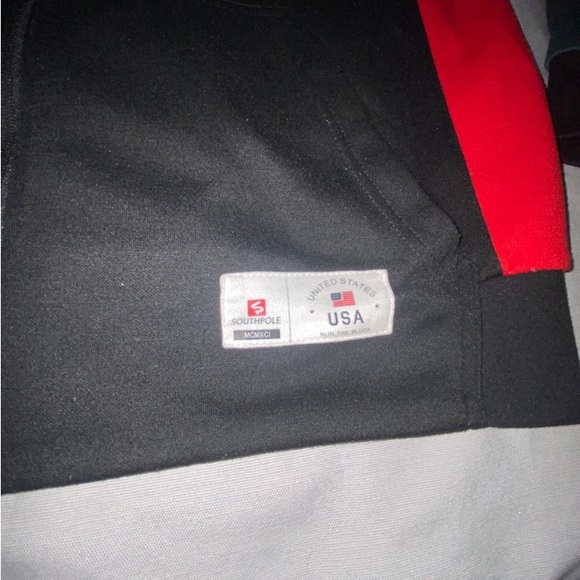 Southpole Full Zip Hoodie Jacket Men SZ L Pockets Activewear MCMXCI Black USA - Picture 4 of 5